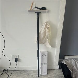 Cream Dog Garment Bag with Black Handle